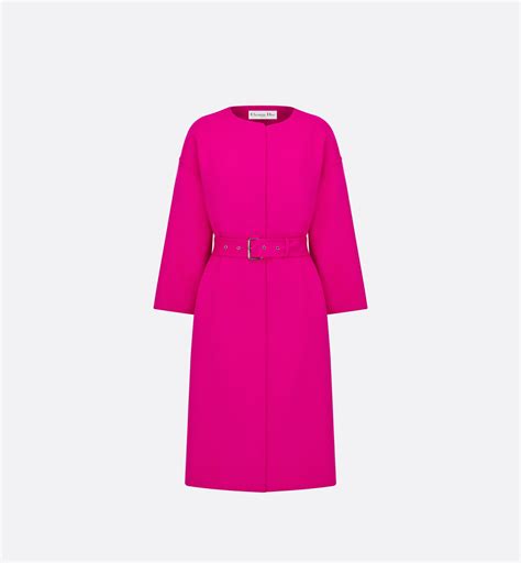 pink dior coat|Dior long down coat.